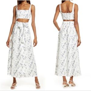 NWT Reformation Palm Linen Two Piece Set / Dress